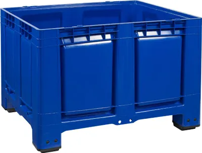 Produktbild von Palettenbox 1200x1000 mm versch. Farben - 4 Füsse - geschlossen : blau Farbe: blau