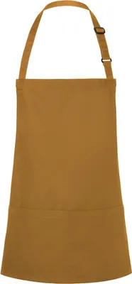 Zdjęcie produktu dla Karlowsky BLS6 | Krótki fartuch Basic z klamrą i kieszenią - Kolor: musztardowy (ok. Pantone 146C) - Rozmiar: 75 x 60 cm
