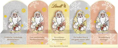 Zdjęcie produktu dla Lindt Santa Glamour Mini Father Christmas o efektownym wyglądzie 50g