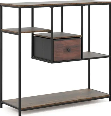 Produktbild von Konsolentisch mit Stauraum, Industriestil, Braun