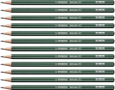 Obrázok produktu pre STABILO Othello, 2B, Zelená, Šesťhranný, 3 mm, 7 mm, 175 mm