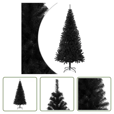 Obrázek produktu pro The Living Store Umělý vánoční stromek se stojanem Black 180 cm PVC