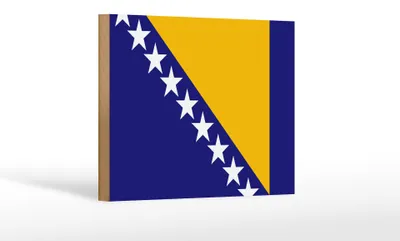 Produktbild von Holzschild Flagge Bosnien und Herzegowina 18x12cm Flag