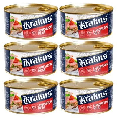 Produktbild von Krakus Luncheon Meat 6x 300g - Frühstücksfleisch Schwein Fleischkonserve