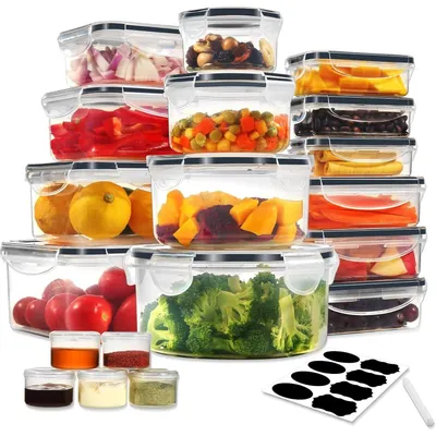 Image de Boîte Conservation Alimentaire 38 Pièces, Sans BPA Boîte Alimentaire Set