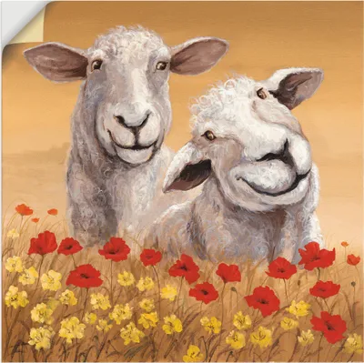 Produktbild von ARTland Wandbild, selbstklebend Schafe Größe: 30x30 cm