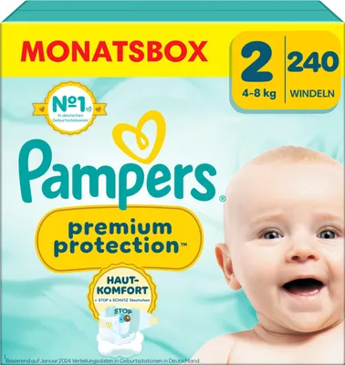 Zdjęcie produktu dla Pampers Premium Protection New Baby Gr.2 Mini 4-8kg MonatsBox