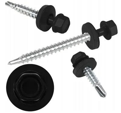 Obrázek produktu pro MAG KRAK samořezné šrouby Trapézové šrouby do plechu RAL 9005 4,8 x 50 mm 100 ks.