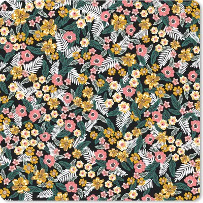 Produktbild von MuchoWow® Mauspad Mousepad Blumen - Regenbogen - Muster 30x30 cm - Mousepads - Maus Mat - Pad - Mausunterlage - Gaming