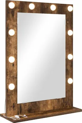 Zdjęcie produktu dla vidaXL Umywalka z lustrem dąb wędzony 70 x 50 x 18 cm