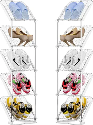 Produktbild von Schlankes und Stilvolles Schuhregal mit 5 Ebenen für Platzsparende Aufbewahrung