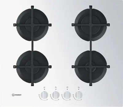 Produktbild von Indesit ING 61T Einbaukochfeld 59cm Gas 4 Brenner weiß