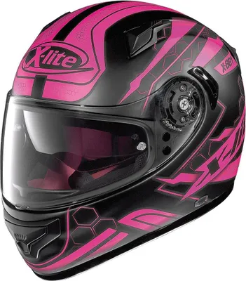 Immagine prodotto di X-Lite X-661 Honeycomb N-Com Helm, nero opaco/rosa, XXS (54)
