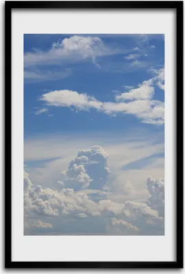 Produktbild von Bild - Bilderrahmen - 40 cm x 60 cm - MDF - Rahmen - Wandkunst - Wolken im Himmel