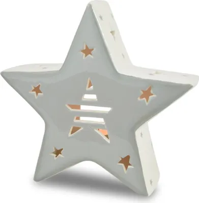 Produktbild von Deko-Stern Teelichthalter - Weiß, Dolomit, 16 cm - 73566