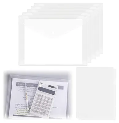 Produktbild von 7 transparente A4-Dokumentenmappen mit Druckknopfverschluss