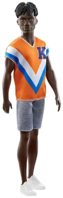 Immagine prodotto di Mattel, bambola Barbie Ken Fashionistas, maglione sportivo, arancione