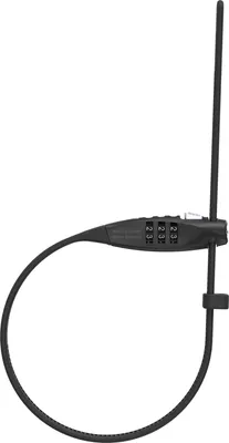 Produktbild von ABUS Kabelschloss Combiflex TravelGuard – Schloss zur Sicherung von Helm, Kinderwagen, Skiern und Gepäck – 45 cm Kabellänge – mit Zahlencode – Schwarz