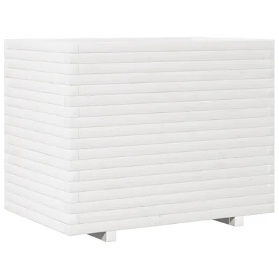 Obrázok produktu pre vidaXL Kvetináč biely 90x60x72 cm z masívneho borovicového dreva