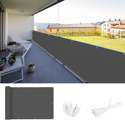 Productafbeelding van Balkon privacy scherm, 70 x 800 cm, balkonoverkapping, balkonbescherming, UV-bescherming, wind- en waterdicht, antraciet