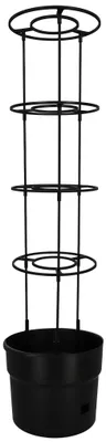 Obrázok produktu pre KOTARBAU® Opora pre paradajky, pestovateľský kvetináč ⌀ 35 cm, výška: 128 cm, kvetináč, kvetinový box, opora pre popínavé rastliny, uhorky, pestovateľský kvetináč na paradajky s rebríkom na balkón, antracitová farba