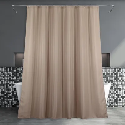 Image de Solidchoice - Rideau de douche en tissu, couleur marron clair, imperméable