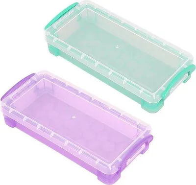 Produktbild von Durchsichtige Etuis für Aquarellstifte, groß, 2-teilig, stapelbar