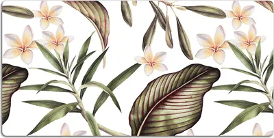 Produktbild von Schreibtischmatte Tischunterlage 90x45 cm Mauspad - Blätter und Blumen