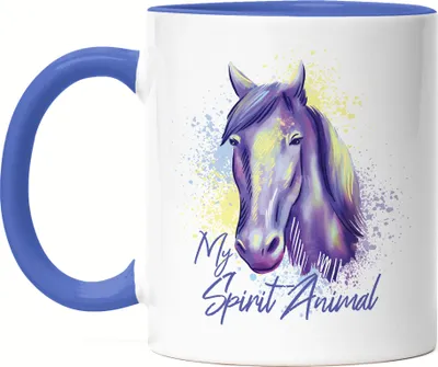 Produktbild von My Spirit Animal Tasse Blau Pferde Pferdekopf Hengst Reiten Weihnachten Tier Spirit Pferdeliebhaber Pferdeflüsterer