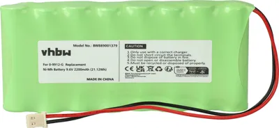 Produktbild von vhbw Akku Ersatz für Visonic 0-9912-G, 100729, GP130AAH6BMX, 103-300672, GP180AAH8BMX für Alarmanlage, Alarmsystem (2200 mAh, 9,6 V, NiMH)
