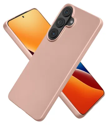 Produktbild von kwmobile Handyhülle für Samsung Galaxy S26 Hülle - Silikon Case metallisch schimmernd - Schutzhülle Cover - Metallic Rosegold