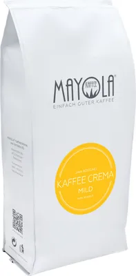 Produktbild von MAYOLA Kaffee Crema Mild, 1000g | ganze Bohne | fair & nachhaltig produziert | Langzeitröstung