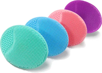 Produktbild von Baby Milchschorf Bürste, Baby Badebürste, Silikon Baby Milchschorf Bürste - Peeling und Massage - Shampoo Scalp Scrubber für Haarpflege und Körperpflege, Form1
