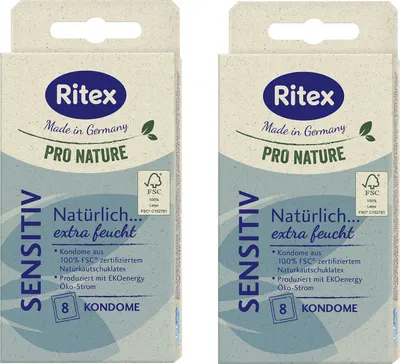 Produktbild von 16x Ritex Pro Nature Sensitiv Kondome gefühlsecht extra dünn - Standardgröße