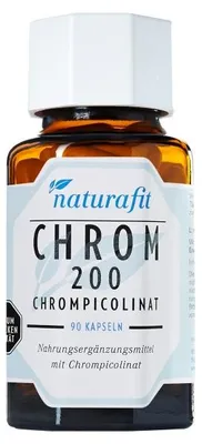 Produktbild von naturafit Chrom 200 Chrompicolinat Kapseln, 90 St. Kapseln