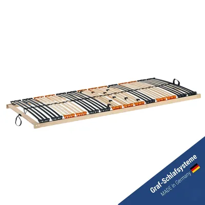 Produktbild von LEO 42 NV Lattenrost 90x200 cm 42 Federleisten 7 Zonen 10 Schieber Mittelgurt Buche/Birke