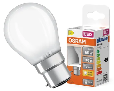 Zdjęcie produktu dla Lampa LED E27 Kula 3.5W 300lm 2700K Ciepła Dekoracyjna Pomarańczowa Osram Żarówka