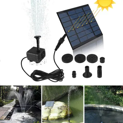 Produktbild von Mini Solar Brunnenpumpe Solar Wasserpumpe Power Panel Kit Solar Panel Wasserpumpe fuer Gartenpool
