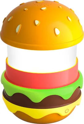 Obrázek produktu pro INF Kreativní LED Burger Reproduktor - Noční světlo a Zvukový stroj s bílým šumem