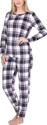 Produktbild von maluuna  Damen Flanell Hausanzug ; rosa , S