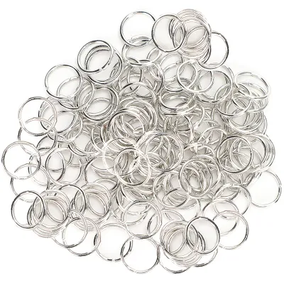 Produktbild von 1000 Stück DIY-Zubehör für selbstgemachte Schmuckstücke, offene Springringe, Silberfarbene Eisen-Schlüsselanhänger-Verschlüsse