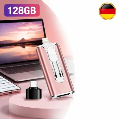Produktbild von 128 GB Flash Drive USB 3.0 4 in 1 OTG Type-C für iPhone PC Huawei Laptop Samsung