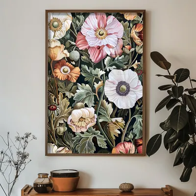 Produktbild von Wallity, HUM094, Dekoratives gerahmtes MDF-Gemälde, Mehrfarbig, 100 % MDF, 50 x 70 x 3,5 cm
