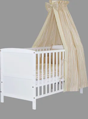 Produktbild von KOKO Kinderbett  Gitterbett NELE grau höhenverstellbar 2 in 1