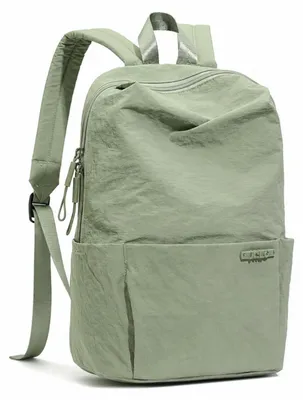 Immagine prodotto di Zaino per studenti adolescenti, zaino da donna/uomo, impermeabile, verde chiaro, 25x37x13 cm