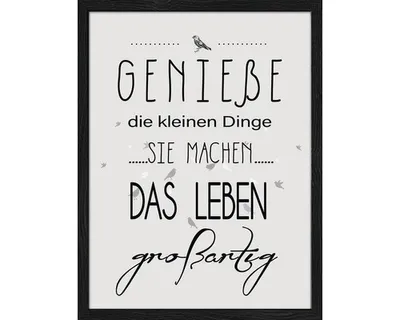 Produktbild von Gerahmtes Bild Genieße das Leben 33x43 cm