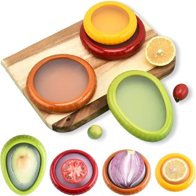 4er-Set Silikon-Frischhaltedosen für Obst & Gemüse, 12,5 cm