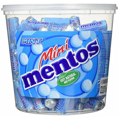 Immagine prodotto di Mentos Mini Mint 120 rotoli di pastiglie gommose al gusto di menta in scatola 1260g