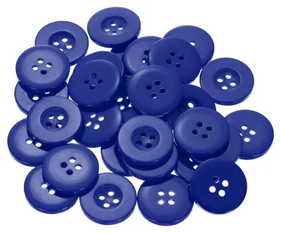 Productafbeelding van Harsknopen - 60 stuks - Voor knutselen en naaien - Blauw - 20 mm