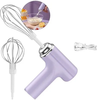 Produktbild von Elektrische handmixer, portabel, für das Mixen von Kuchen, Eiern, Teig und anderen Lebensmitteln - Blau
